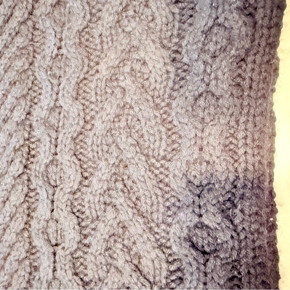 Coach Black Infinity Scarf Wool & Cashmere Chunky Cable Knit  Leather Tag NWT - Picture 12 of 12